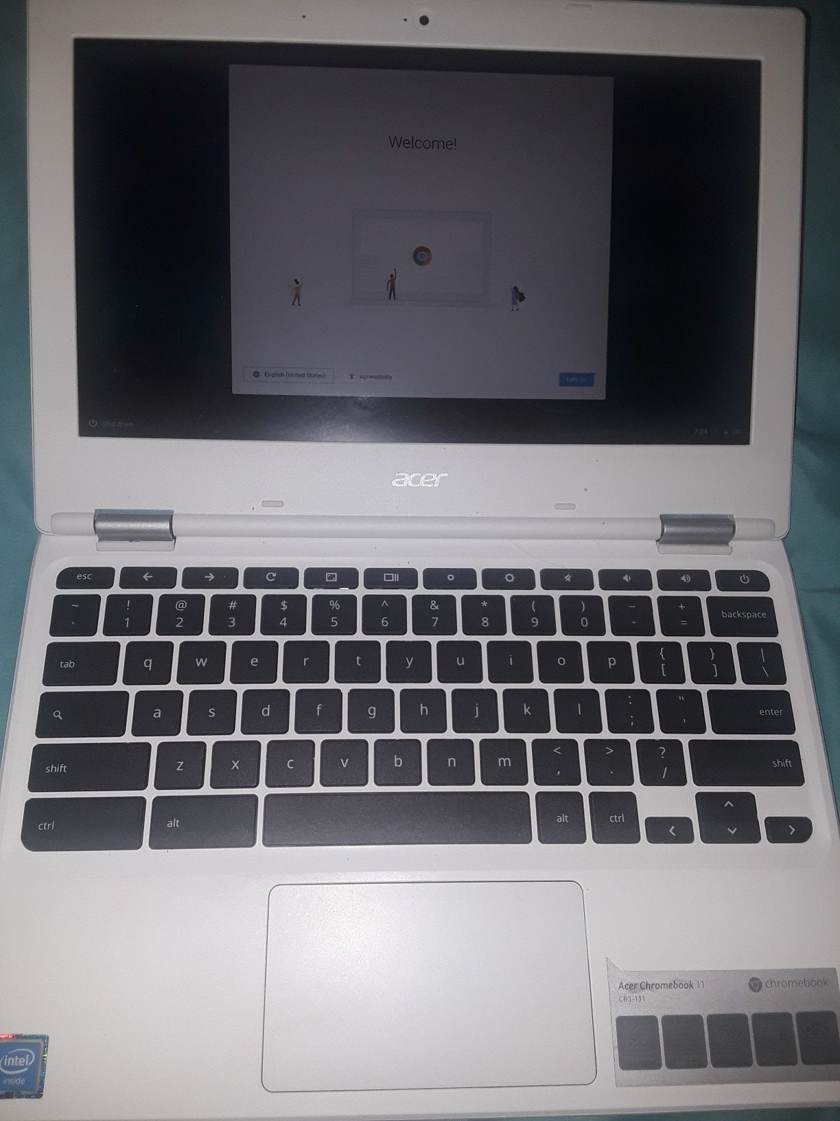 White chromebook