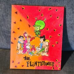 Handpainted characters canvas 8x10 
Handmade 
