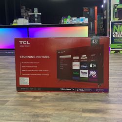 TCL 43-inch 4K UHD Smart ROKU TV Brand New