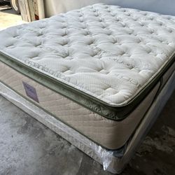 Queen Organic Elite Suprerior Hybrid Gel Memory Foamm Pillow Top Matres