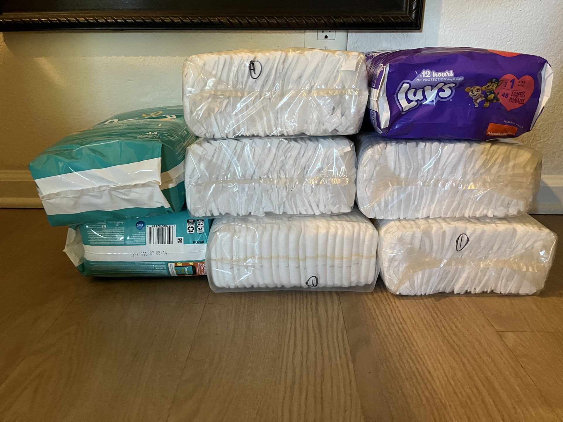 300 Each Size #1 Diapers