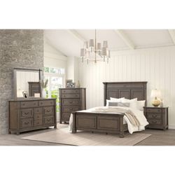 NEW 4 PC QUEEN BEDROOM SET / RECÁMARA REINA 4 PIEZAS 