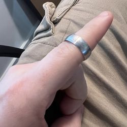 Wedding Band, 6mm, 10k White Gold, Size 8, Satin Finish