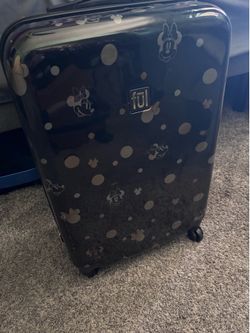 Ful black and gold Minnie Mouse suitcase