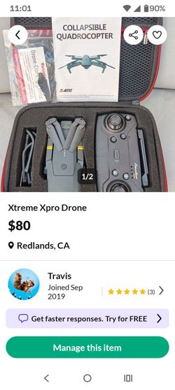 Drone like new with extra propellers