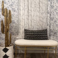 Cream Bench Gold Legs $75