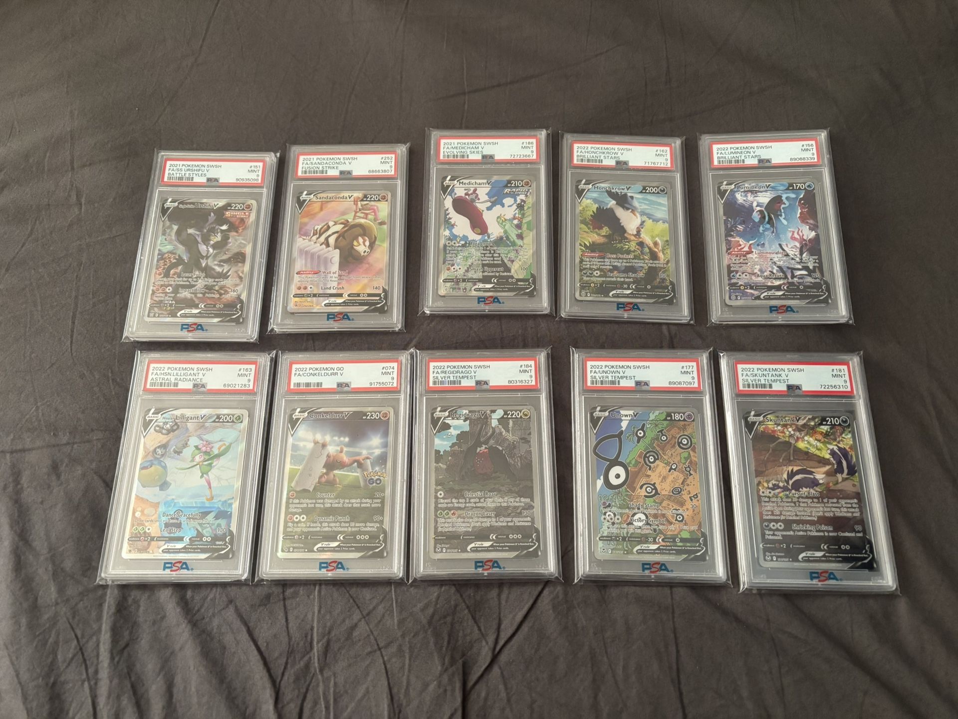 Pokemon Cards Sword Shield Alt Art Budget Slabs All PSA 9 Grade