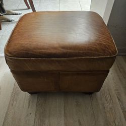 Leather Ottoman