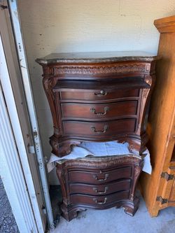 Ornate Marble Top Chest of Drawers