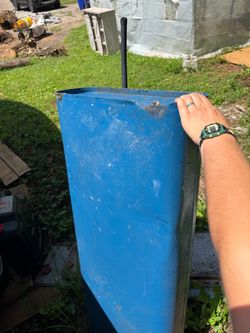Large Blue Metal Gas tank 30 gallon