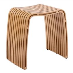 Bamboo Dining Stool Dining Chair - Natural - 19"D x 12"W x 18.3"H