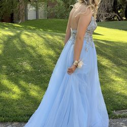 Vienna Brand Blue Prom Dress Sz 8