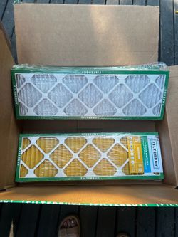 New/sealed Filterbuy indoor HVAC/furnace air filters. Size is 10x30x1 — actual size listed on package is 9.5 x 29.5 x 0.75.