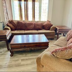 Used  2 Sofas and  3 Tables 