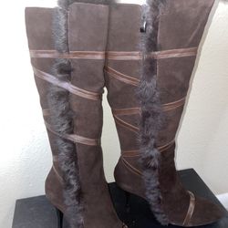 Dark  BrownFur Boots