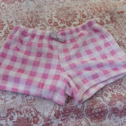 pink and white checkerboard shorts
