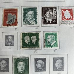 Germany 🇩🇪 stamps 1950s a lot of 10 German Federal Republic – BundesRepublic Deutsch, Aunt