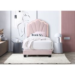 LED Headboard Platform Bed