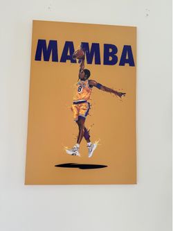 Kobe Bryant “MAMBA” Canvas Wall Art – 3 ft x 2 ft