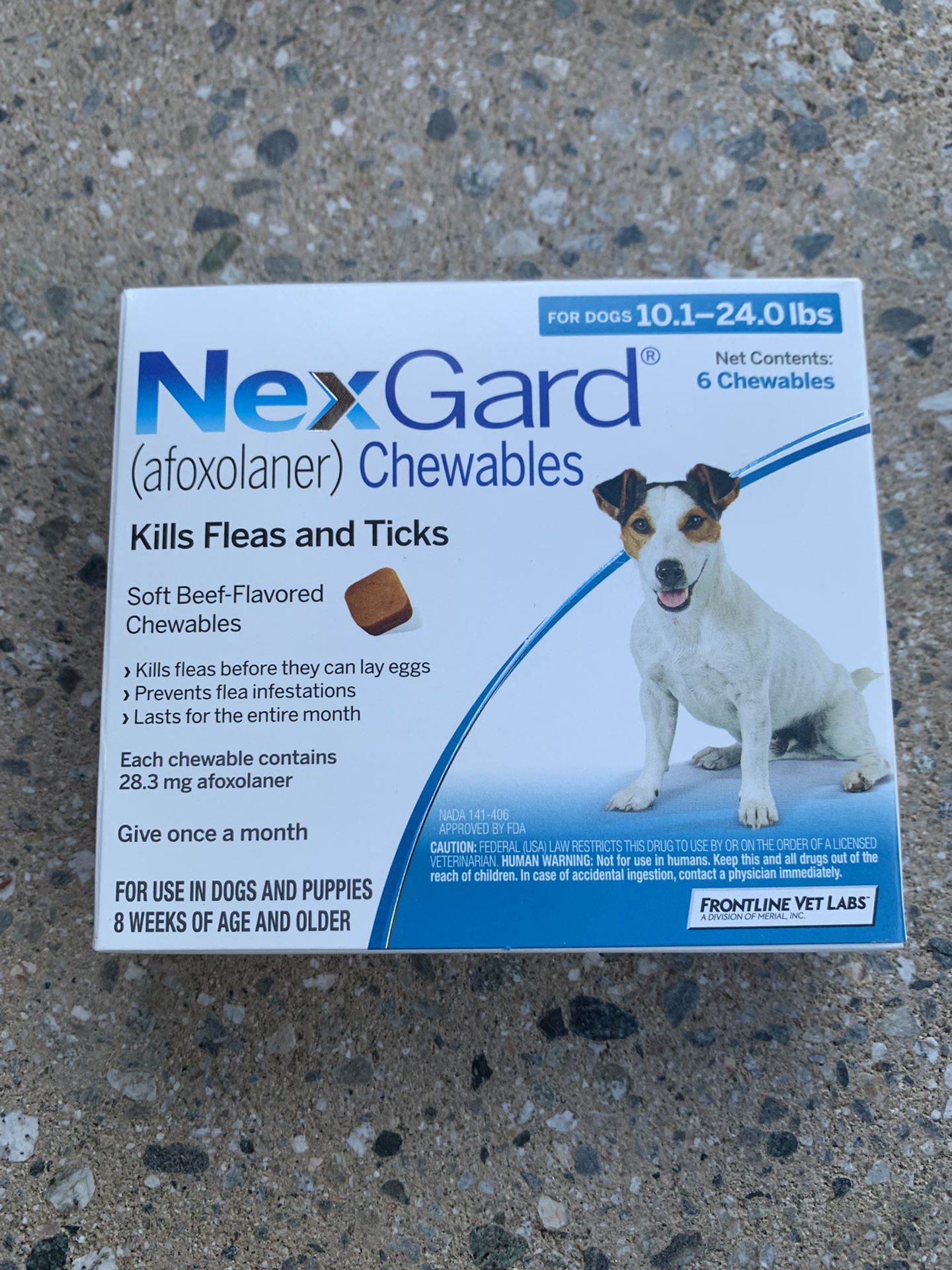 Dog Nexgard Chewable 10-24 Lbs Flea And Ticks Prevention. 