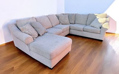 Light Grey Sectional Couch… Delivery Available!