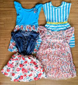 Lot 4 Boutique Summer H&M Sequin Girls Dresses Sun Dress Flower Party 7/8 Girls