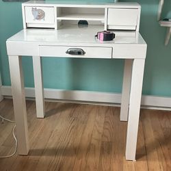 Pottery Barn Parsons Desk In White