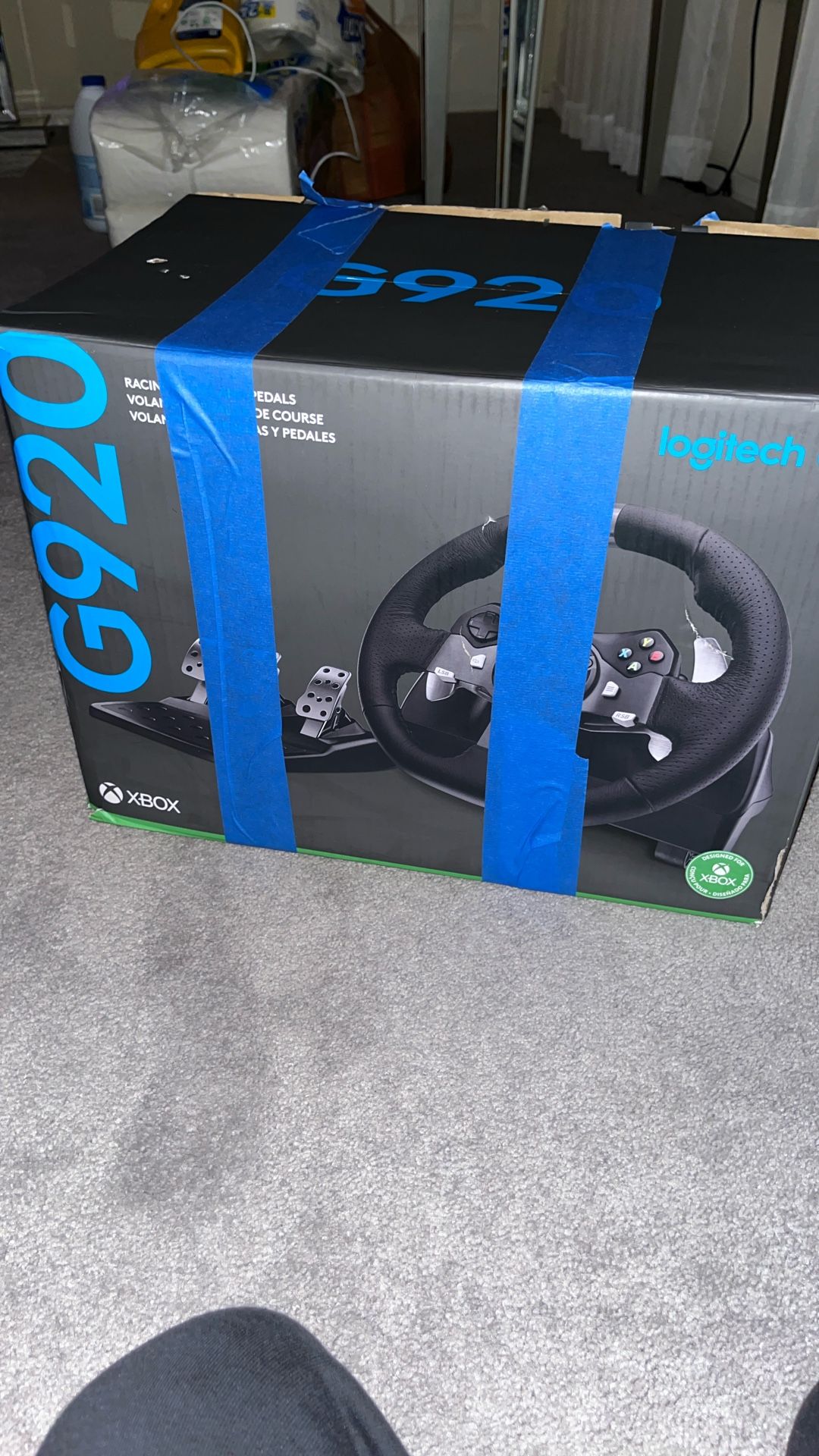 Logitech G920 Steering Wheel With Pedals, + Gear Shifter