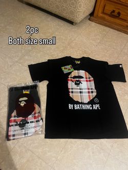 Black burrbery bape tees