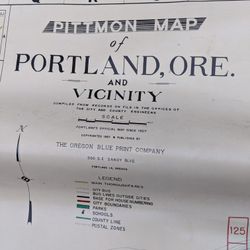 1967 Portland Wall Map 5ft x 4ft