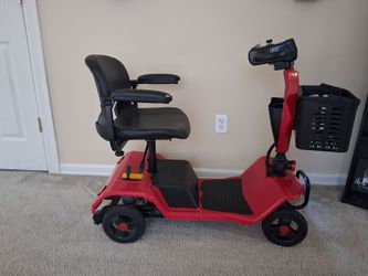 Red 4-Wheel Electric Mobility Scooter