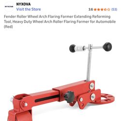 Fender Roller Reforming Extending Tool, Heavy Duty Wheel Arch Roller Flaring Former for Automobile Maintenance, Red