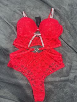 Cute red bodies suit with hearts