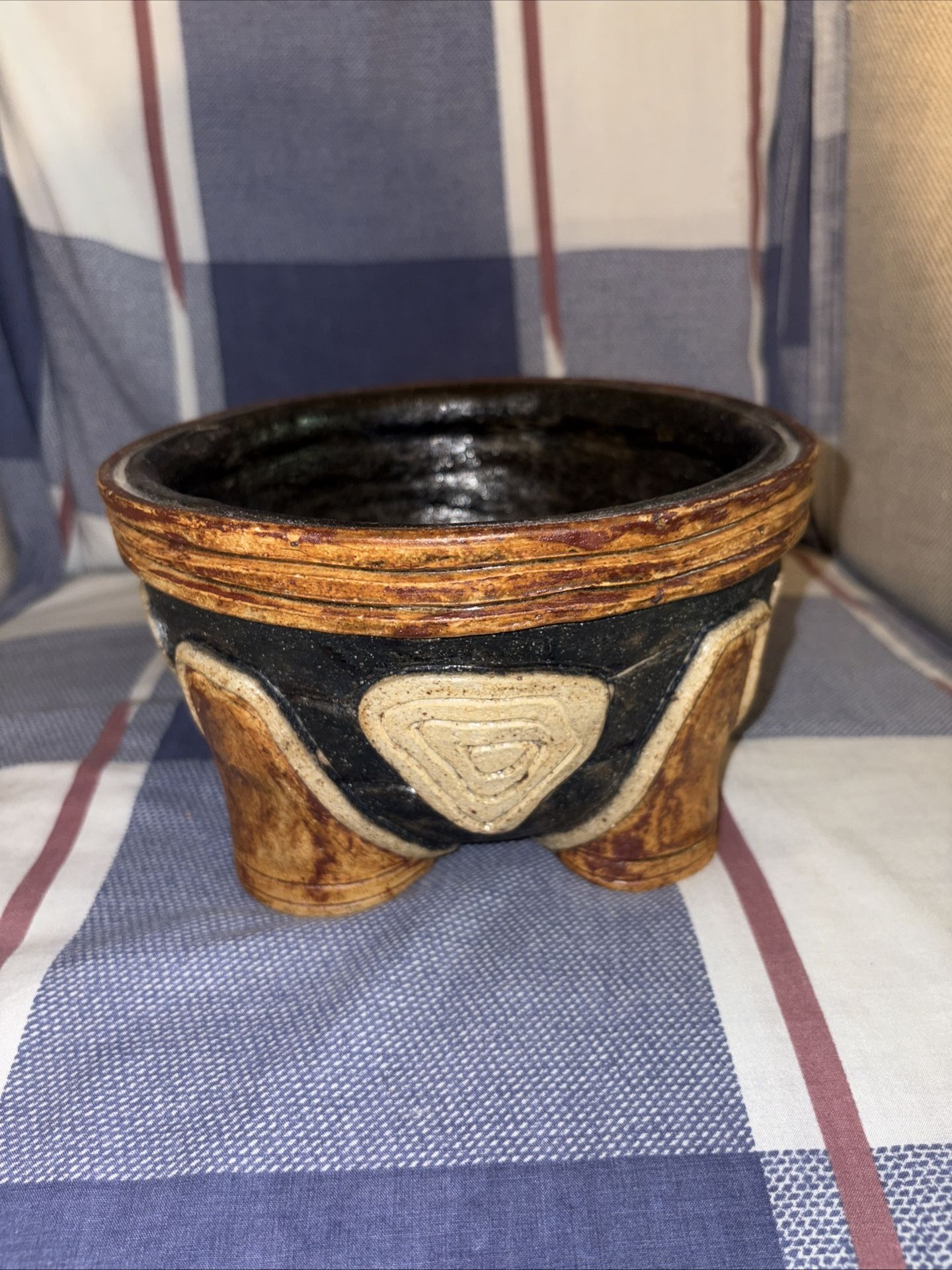 4 Inch Glazed Pottery Bowl