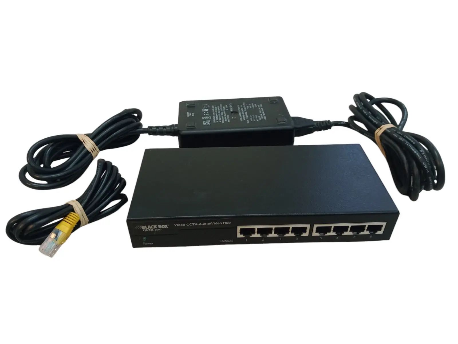 Black Box IC445A 8-port Surveillance Video CCTV-Audio/Video Hub/Switch | Works!