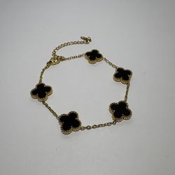 Black Clover Bracelet (Stainless Steel)