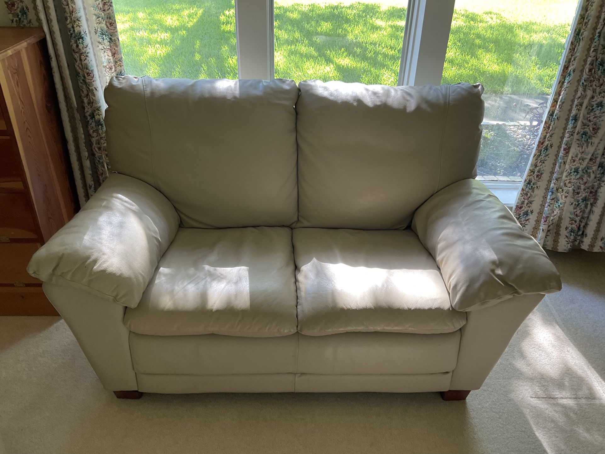 Used Leather Sofa Set - Free To A Good Home