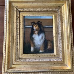Painting of Shetland Sheepdog