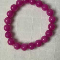 Pink Jade Stone Stretch Bracelets. 3 Available. Price Is For Each. 