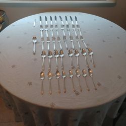 DANISH PRINCESS SILVERPLATE.   42 PIECES 