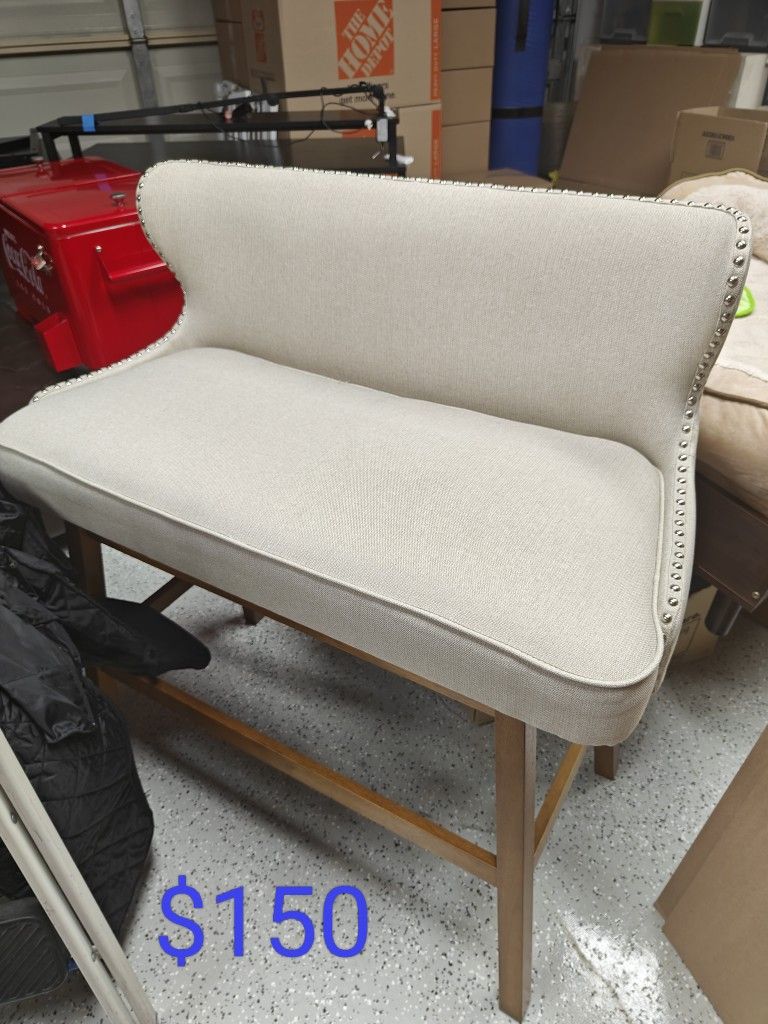 White Stool Bench.