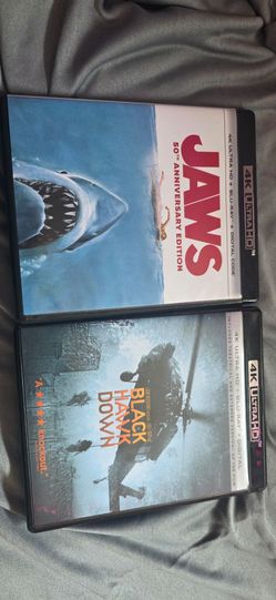 4k movies black hawk down and jaws