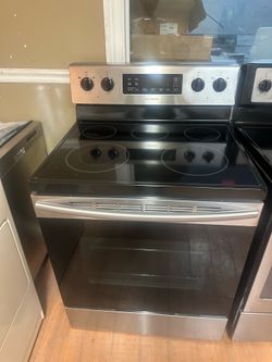 Stainless steel glass top stove