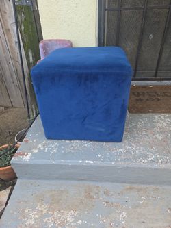 Blue Small Ottoman