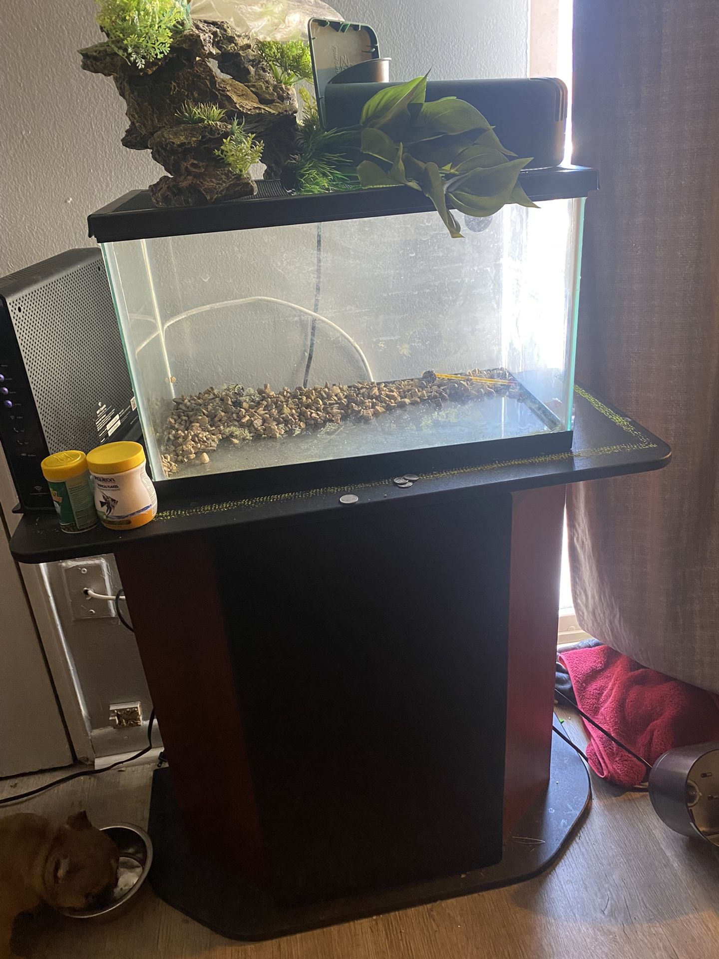 Tank Stand And All Wood Decor