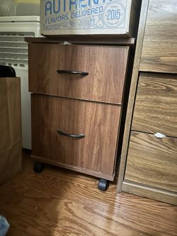 Portable 2-Drawer Storage Cabinet