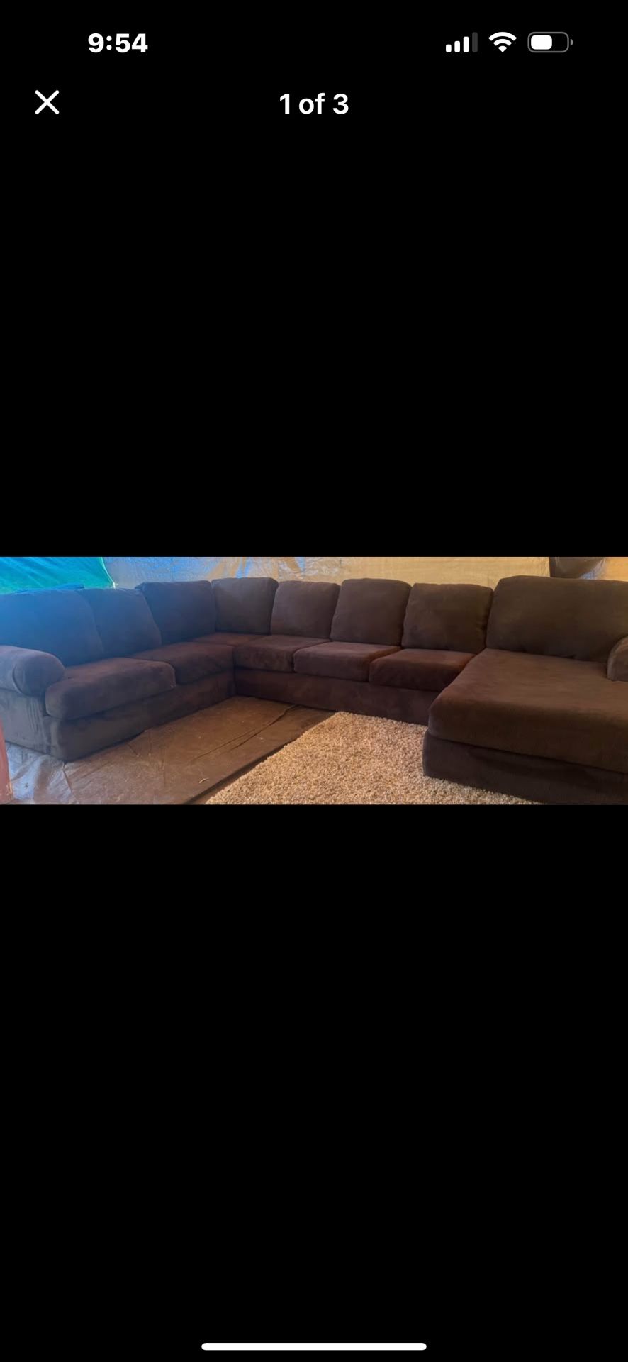 Seven seater brown couch, great condition clean we sell all the time delivery $40 local