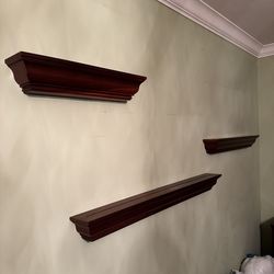 MOVING SALE! Stunning wood floating shelves THREE