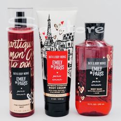 Limited Edition collection! BATH & BODY WORKS✨Netflix🗼Emily in Paris👠🎀❣️PARIS AMOUR❣️🎀👠4-pc Gift Set  