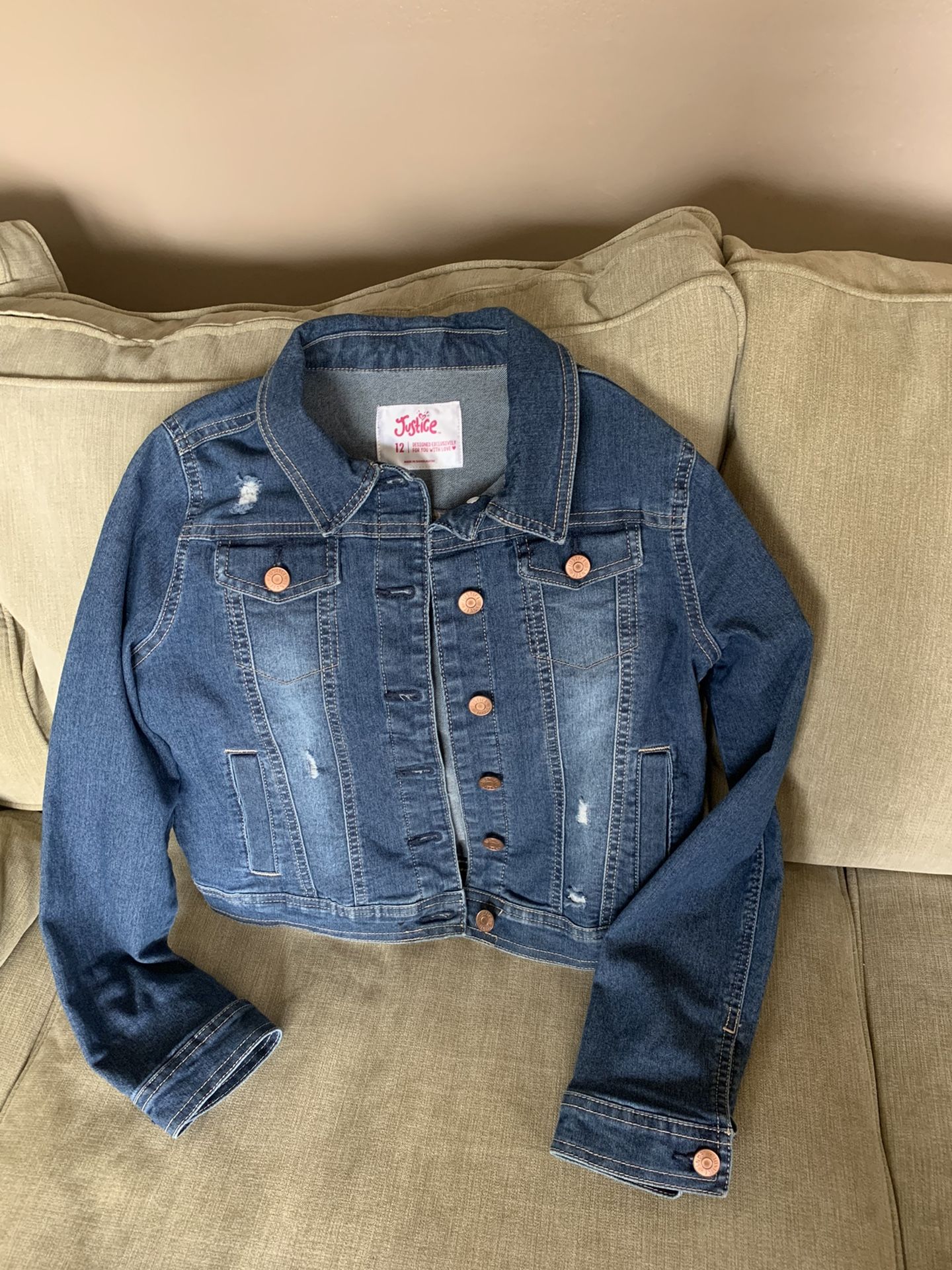 Girls Justice Jean Jacket Size 12